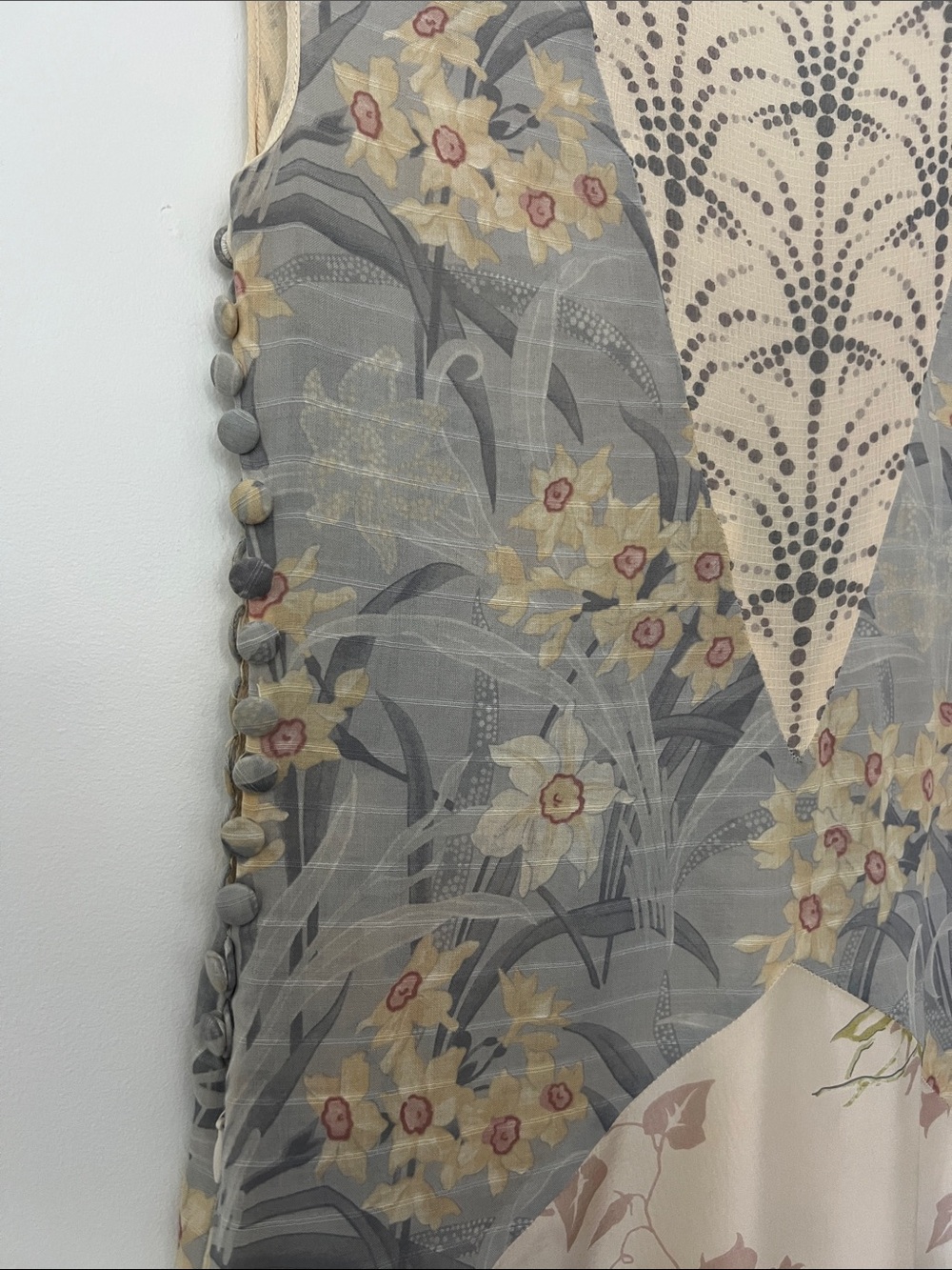Vintage Chloe SS 2000 Silk Patchwork Runway Dress.